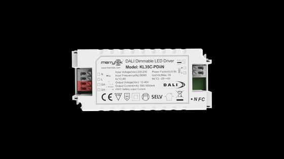35W DALI2 & PUSH dimming constant current driver NFC programmable led driver 500-1050mA